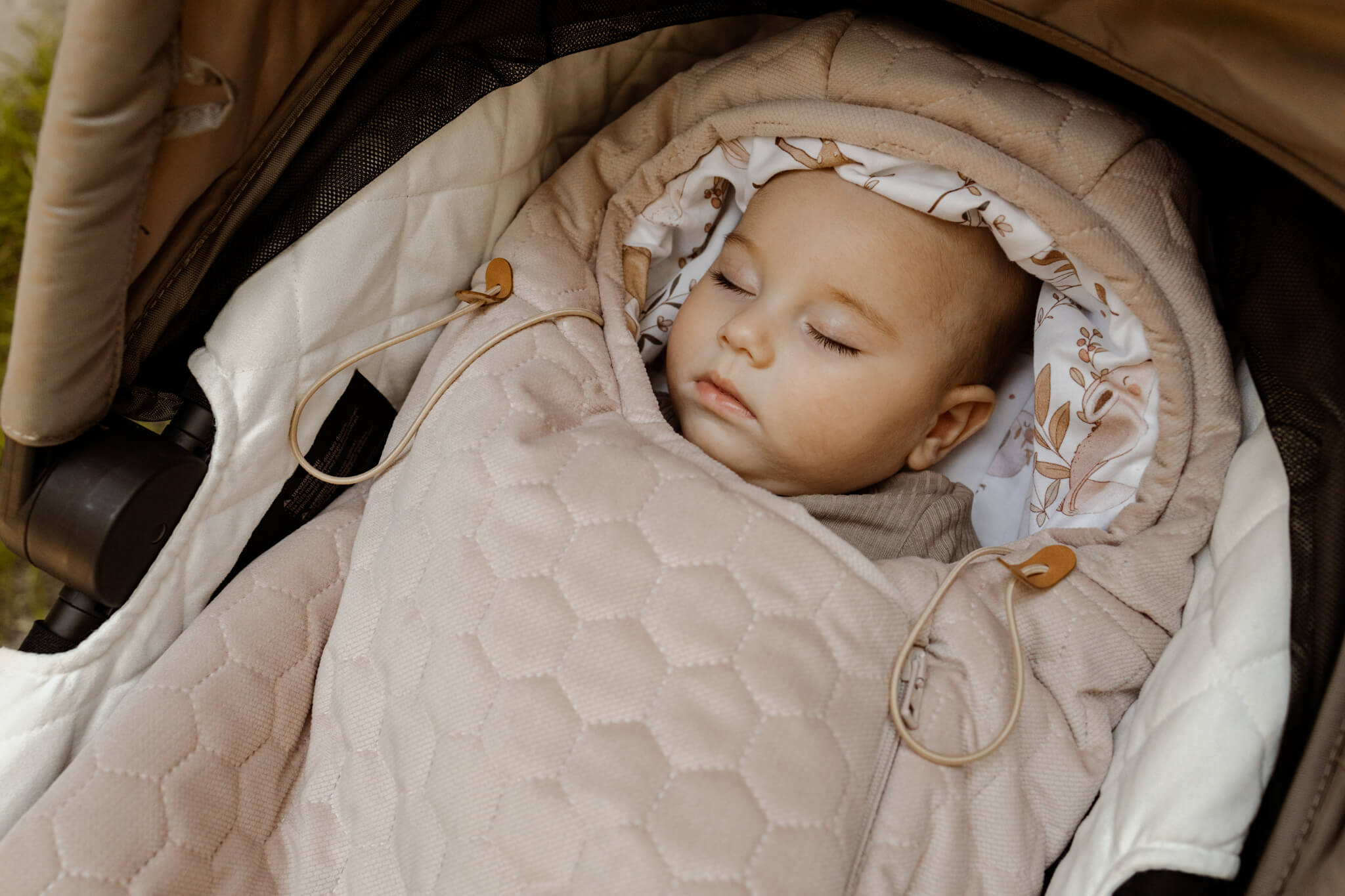 What's cuter than a baby in a pram sleeping bag? A baby in a pram