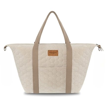 torba do wózka XL velvet ciepły beż