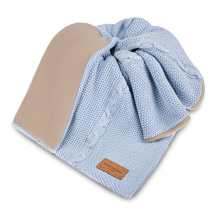 kocyk bawełniany z polarem nico baby blue