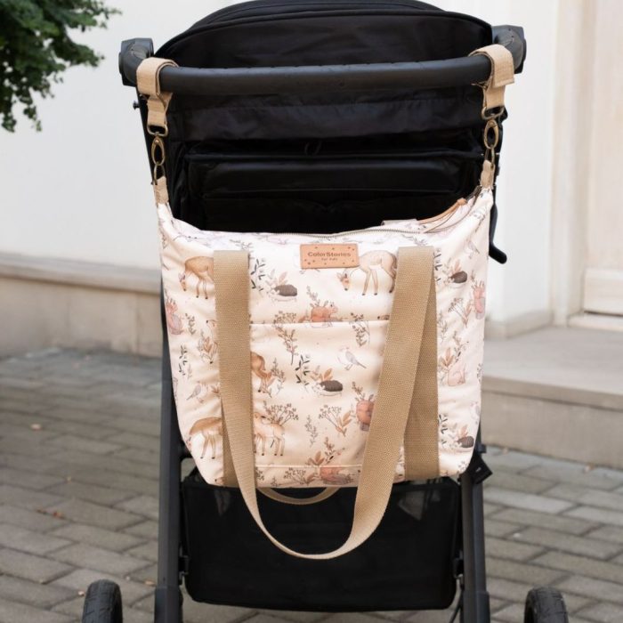 Stroller <b>Bag M </b> <em> Forest Friends Beige </em> - Image 1