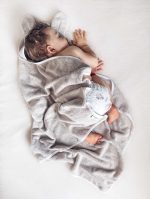 Cotton Hooded Bath Towel <b>Bear 85x85 cm</b> <em> Beige</em> - Image 9