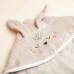 Cotton Hooded Bath Towel <b>Rabbit 85x85 cm</b> <em> Beige</em> - Image 6
