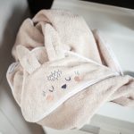 Cotton Hooded Bath Towel <b>Rabbit 70x125 cm</b> <em> Beige</em> - Image 2