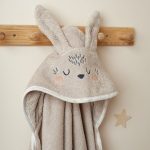 Cotton Hooded Bath Towel <b>Rabbit 70x125 cm</b> <em> Beige</em> - Image 4