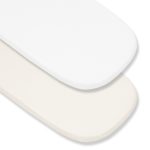 Cotton Pram Fitted Sheet 84x45 cm<em> 2-pack Beige & White </em>