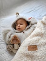 Ciepły Kocyk <b> dla niemowlaka z barankiem</b> <em> Teo kremowy</em> - obrazek 10