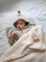 Ciepły Kocyk <b> dla niemowlaka z barankiem</b> <em> Teo kremowy</em> - obrazek 14