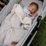 Ciepły Kocyk <b> bawełniany z barankiem</b> <em> Bruno Baby Blue </em> - obrazek 5