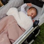 Ciepły Kocyk <b> bawełniany z barankiem</b> <em> Bruno Baby Blue </em> - obrazek 9