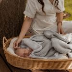 Ciepły Kocyk Bawełniany <b> z polarem </b> <em> Nico Jasny Szary </em> - obrazek 3