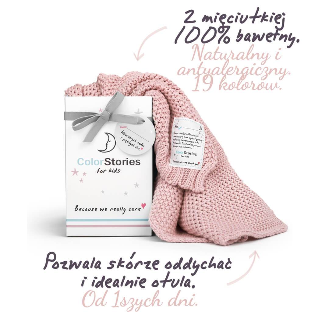 Kocyk Bawełniany <b> Leo </b> <em>Zamglony róż</em> - obrazek 8