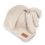 Warm Cotton <b> Teddy Lined Baby Blanket  </b> <em> Bruno Warm Beige </em>