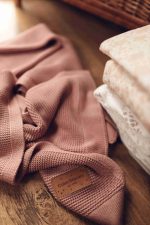 Bamboo Baby Blanket <b> Bibi </b> <em>Dusty Rose</em> - Image 9
