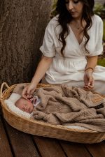 Kocyk Bawełniany <b> Ben </b> <em>Ciemny Beż</em> - obrazek 2