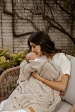 Cotton Baby Blanket<b> Ben </b> <em>Light Beige</em> - Image 3