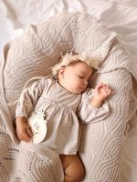 Kocyk Bawełniany <b> Ben </b> <em>Beżowy</em> - obrazek 5