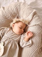 Kocyk Bawełniany <b> Ben </b> <em>Beżowy</em> - obrazek 3