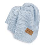Kocyk Bawełniany <b> Leo </b> <em> Baby blue</em>