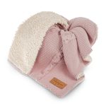 Ciepły Kocyk <b> bawełniany z barankiem</b> <em> Bruno Zamglony Róż </em>