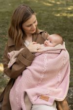 Ciepły Kocyk Bawełniany <b> z polarem </b> <em> Nico Baby Blue </em> - obrazek 8