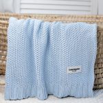 Kocyk Bawełniany <b> Leo </b> <em> Baby blue</em> - obrazek 3