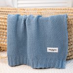 Kocyk Bawełniany <b> Leo </b> <em>Ocean Blue</em> - obrazek 5