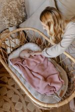 Bamboo Baby Blanket <b> Bibi </b> <em>Dusty Rose</em> - Image 4