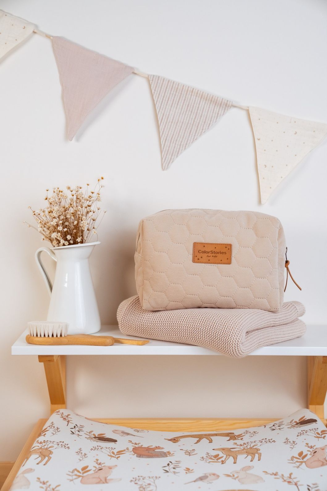 Kosmetyczka M 23x18 cm <em> Velvet Ciepły Beż </em> - obrazek 2