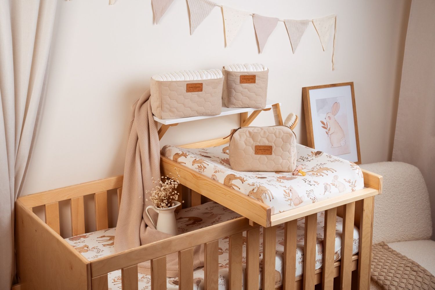 Cotton Changing Mat Fitted Sheet <em> Forest Friends </em> - Image 5