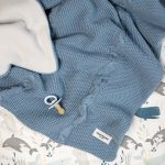 Warm Cotton <b> Fleece Lined Baby Blanket </b> <em> Nico Ocean Blue </em> - Image 10