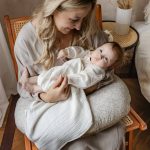 Pieluszki muślinowe <b> 2 szt. 50x60 cm </b><em> różowy i kremowy </em> - obrazek 4