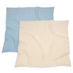 Muslin baby blanket <b> 2 pcs. 75x75 cm </b><em> warm beige and blue </em>