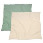 Muslin baby blanket <b> 2 pcs. 75x75 cm </b><em> warm beige and olive </em>
