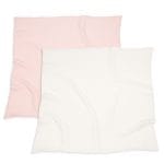 Muslin baby blanket <b> 2 pcs. 75x75 cm </b><em> pink and cream </em>