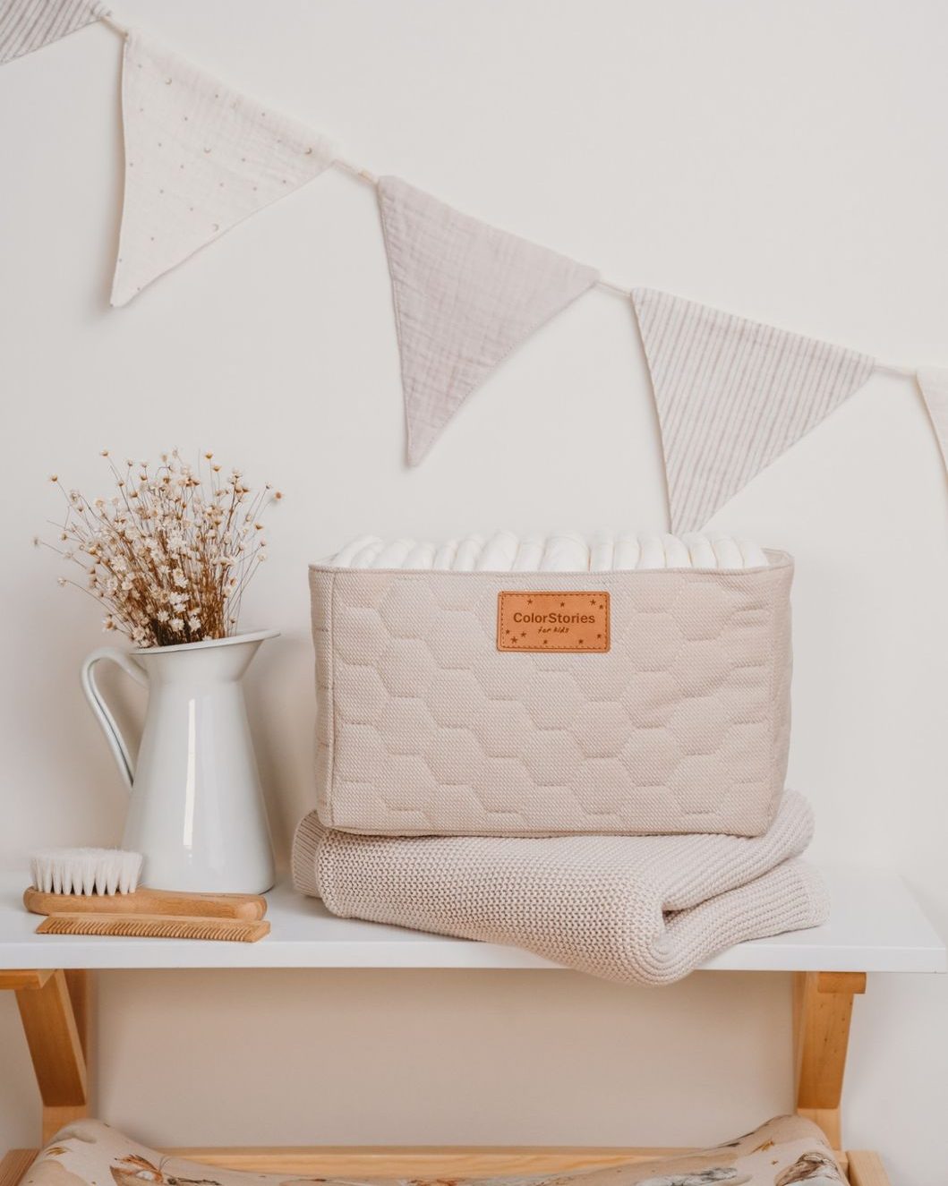 Pojemnik L <b>na akcesoria </b> <em> Velvet Ciepły Beż </em> - obrazek 2