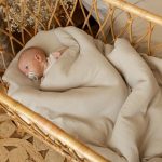 Muslin Baby Bedding Set <b> with filling 75x100 cm </b> <em> Warm Beige </em> - Image 4