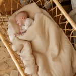 Muslin Baby Bedding Set <b> with filling 75x100 cm </b> <em> Warm Beige </em> - Image 2
