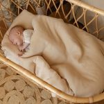 Muslin Baby Bedding Set <b> with filling 75x100 cm </b> <em> Warm Beige </em> - Image 3