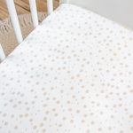 Cotton Baby Crib <b>Fitted Sheet 90x60 cm</b><em>Playground Beige</em> - Image 3