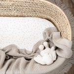 Cotton Pram Fitted Sheet <em> Playground Beige</em> - Image 3