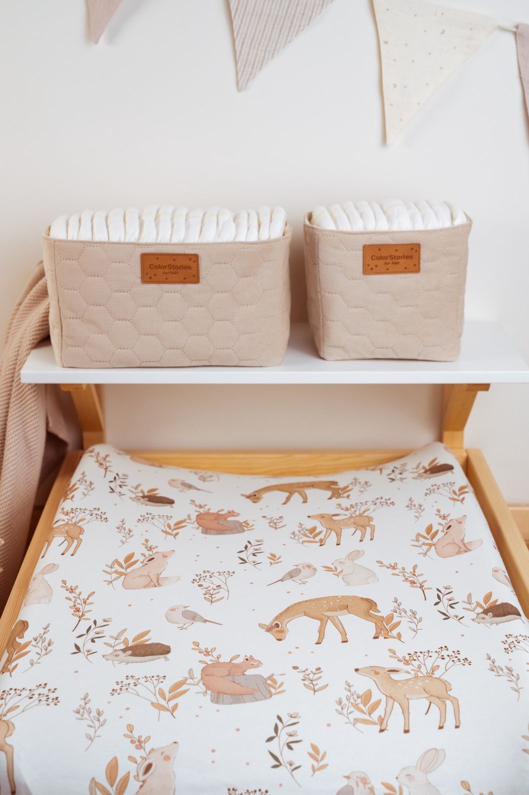 Cotton Changing Mat Fitted Sheet <em> Forest Friends </em> - Image 2