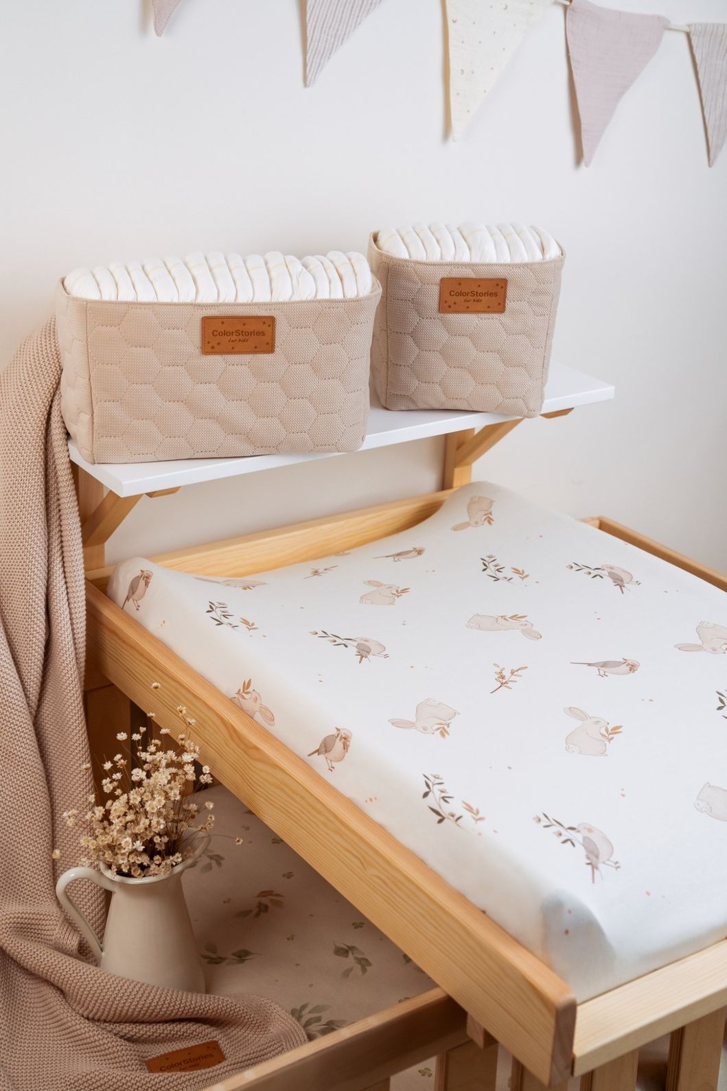 Cotton Changing Mat Fitted Sheet <em> Forest Sister </em> - Image 3