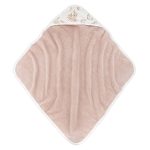 Cotton Hooded Bath Towel <b> Forest Friends 85x85 cm</b> <em> Rose </em>