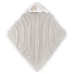 Ręcznik z kapturkiem 85x85 <b> beżowy </b> <em>Forest Friends</em>