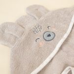 Cotton Hooded Bath Towel <b>Bear 70x125 cm</b> <em> Beige</em> - Image 6