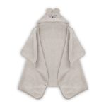 Cotton Hooded Bath Towel <b> Mouse 70x125 cm</b> <em> Beige </em> - Image 2