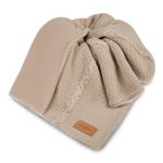 Ciepły Kocyk Bawełniany <b> z polarem </b> <em> Nico Pastelowy Róż </em> - obrazek 9