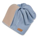 Warm Cotton <b> Fleece Lined Baby Blanket </b> <em> Nico Ocean Blue </em>