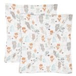Bamboo Muslin Cloth <b> 50x60 cm 2-Pack </b><em> Woodland </em>