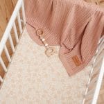 Cotton Baby Crib <b>Fitted Sheet 90x60 cm</b><em>Primrose Beige</em> - Image 2